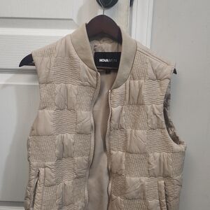 Fashion Nova Beige Quilted Vest